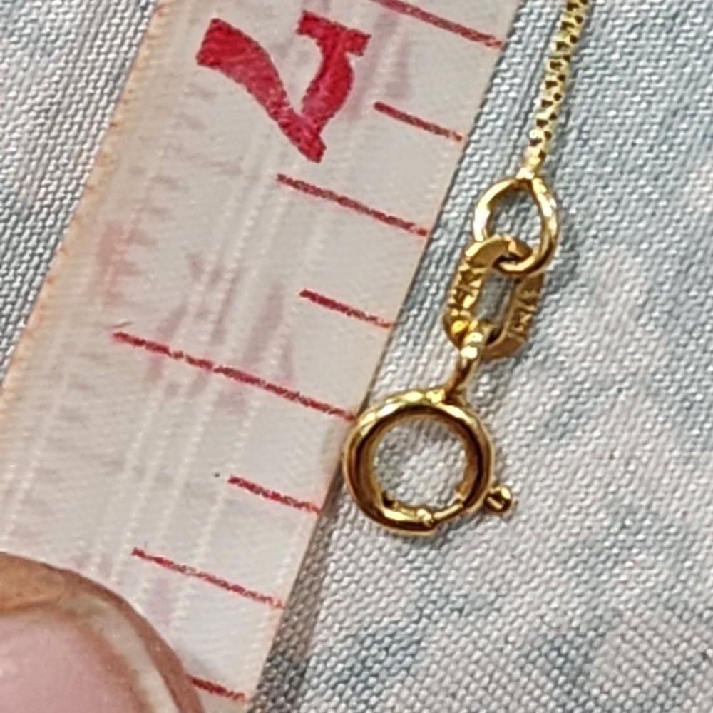TRADE FOR LIZASALES 14k necklace 17.5 inches and diamond pendant - Picture 2 of 5